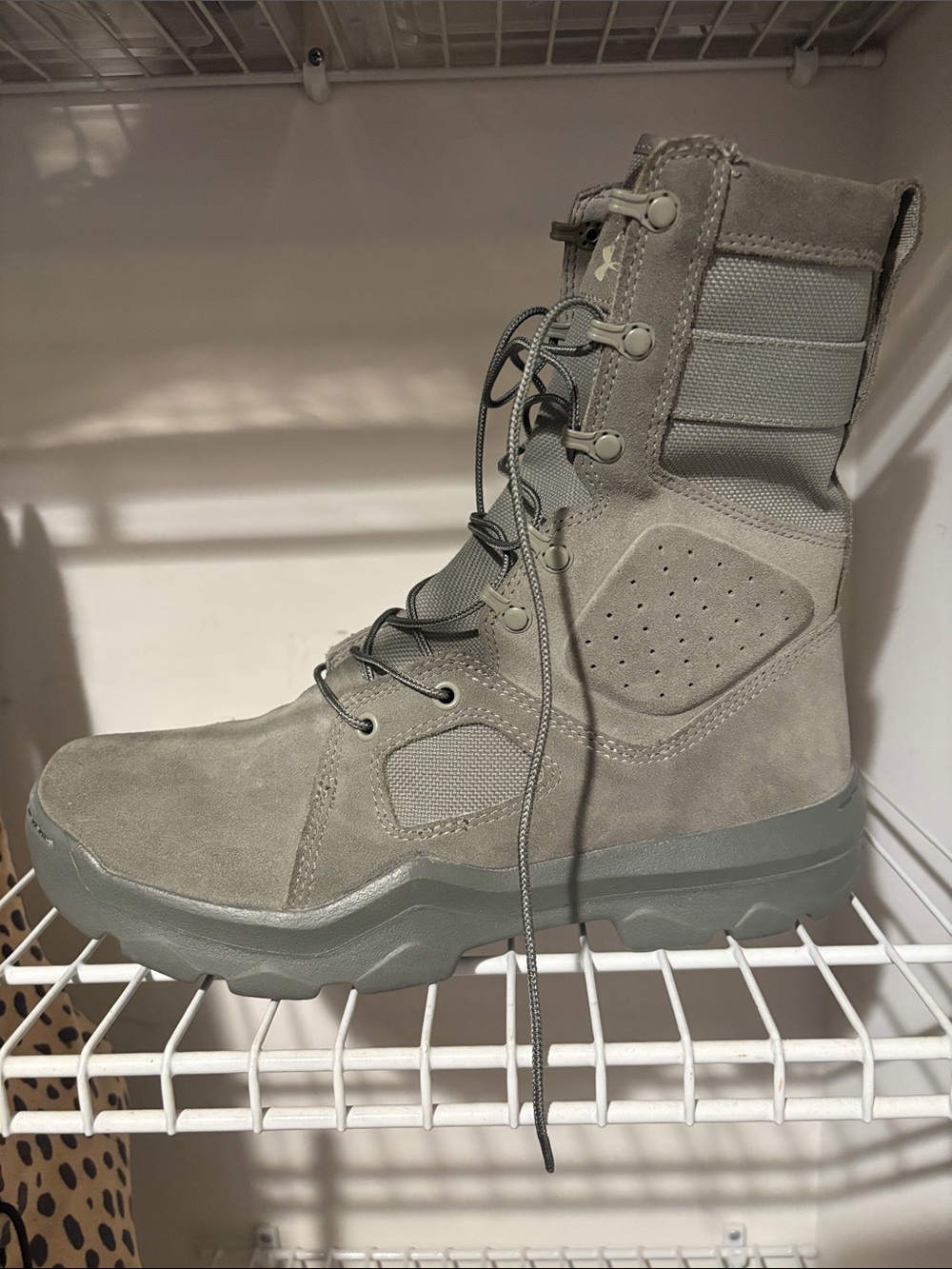 Under Armour Men's Tactical Lace-Up Boot in Gray